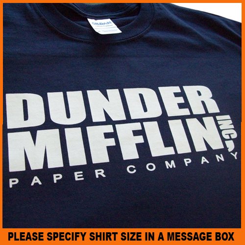 Dunder Mifflin Paper Company The Office T-shirt Shirt S -XL