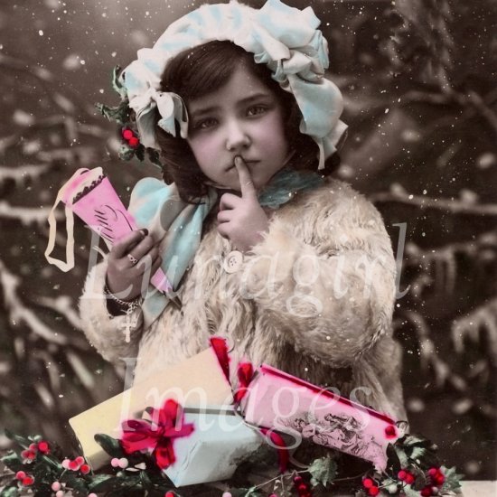 VINTAGE HOLIDAY PHOTOS on CD - Christmas New Years Victorian Edwardian postcards