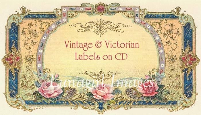 BLANK LABELS on CD - 600 Victorian vintage style labels and tags