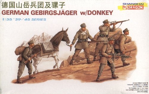 GERMAN GEBIRGSJAGER with DONKEY - 1/35 DML Dragon 6078