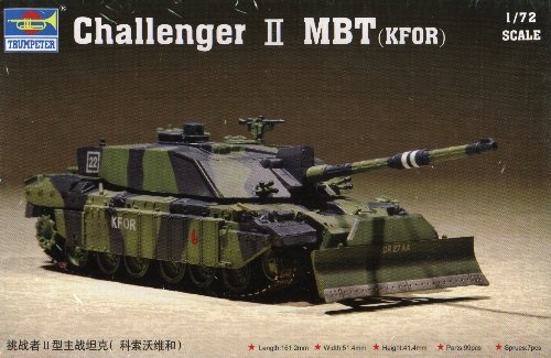 CHALLENGER II MBT KFOR with Dozer Blade - 1/72 Trumpeter 7216