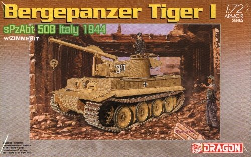 BERGEPANZER TIGER I with ZIMMERIT - 1/72 DML Dragon 7210