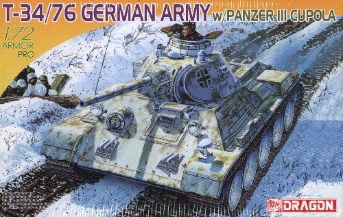 T-34/76 GERMAN ARMY with PANZER III CUPOLA - 1/72 DML Dragon 7316