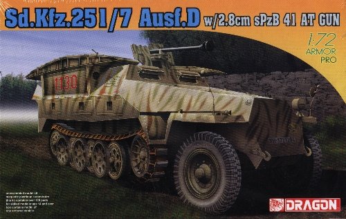 SdKfz 251/7 AUSF D with 2.8cm sPzB 41 Anti-Tank Gun - 1/72 DML Dragon 7317