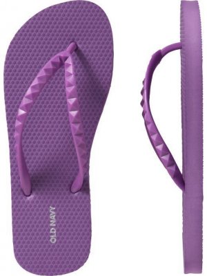 NEW Old Navy FLIP FLOPS Thongs Geometric Upper Sandals 10M PLUM Shoes