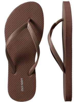 LADIES Old Navy FLIP FLOPS Thong Sandals SIZE 9 BROWN Shoes