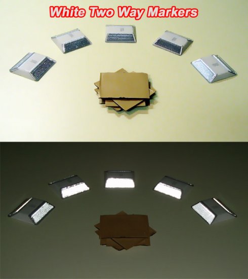 White Reflective Road / Pavement Markers