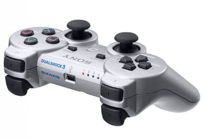 SILVER PS3 DUAL SHOCK 3 CONTROLLER WIRLESS RUMBLE ! NEW COLOR