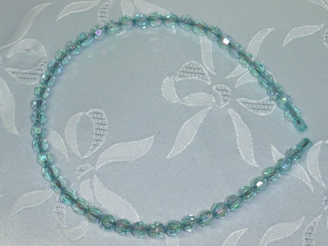 Blue Aurora Borealis Crystal Beaded Headband Hair band hair jewelry