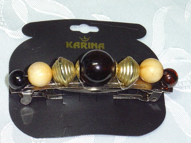 Karina Brand~beaded luxe hair jewelry barrette~Designer Karina