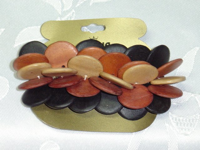 KARINA~WOOD BEADED BARRETTE~HAIR JEWELRY BARRETTE