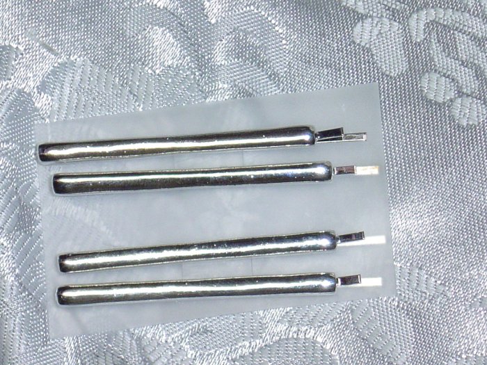 Chic Silver Tone metal Hair Jewelry Bobbi Pin fascinator set of four
