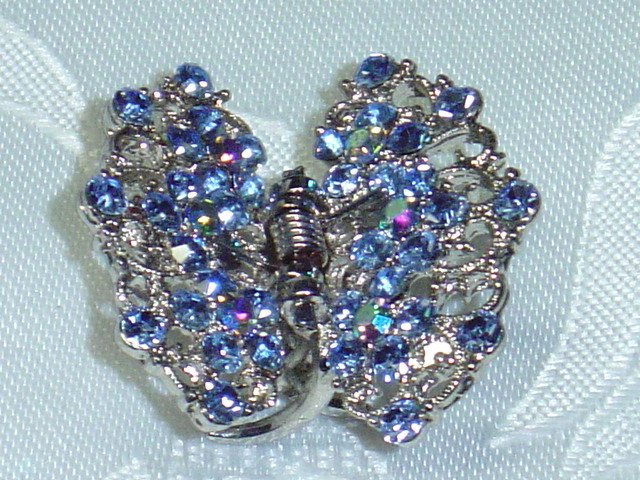 BLUE SWAROVSKI CRYSTAL ELEMENTS MEDIUM ACCENT HAIR JEWELRY CLAW~PROM