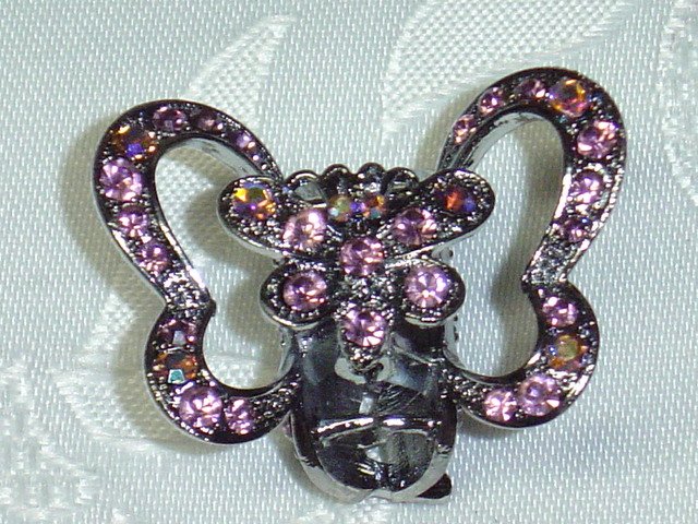LAVENDER MOVEABLE BUTTERFLY HAIR JEWELRY MEDIUM SIZE ACCENT HAIR CLAW PROM