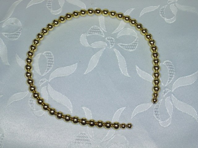 gold color hand beaded head band hair band fascinator flexible