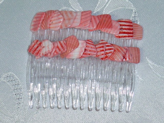 Genuine Sea Shells hair comb pair hair side comb fascinators summer wedding beach