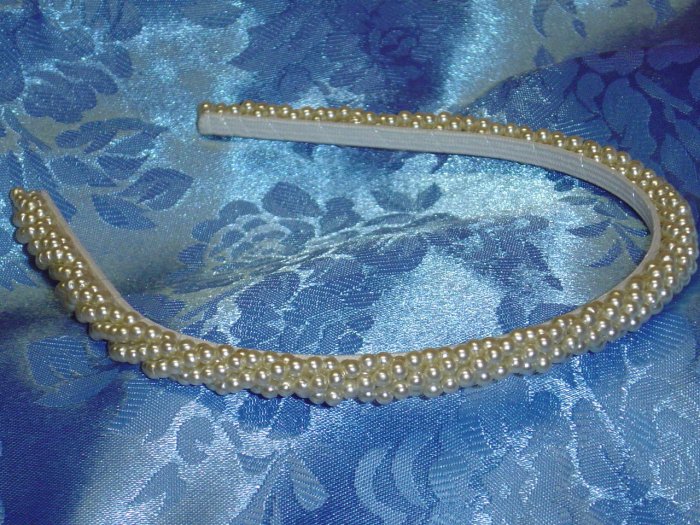 Luxe Simulated Pearls Hiar band headband tiara wedding $48 value