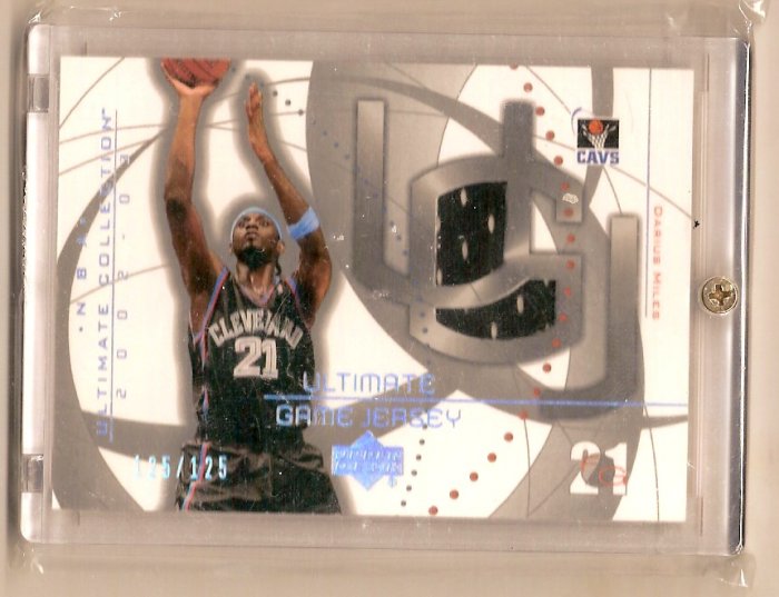 DARIUS MILES 02-03 ULTIMATE COLLECTION SILVER JERSEY CARD SERIAL #'D 125/125