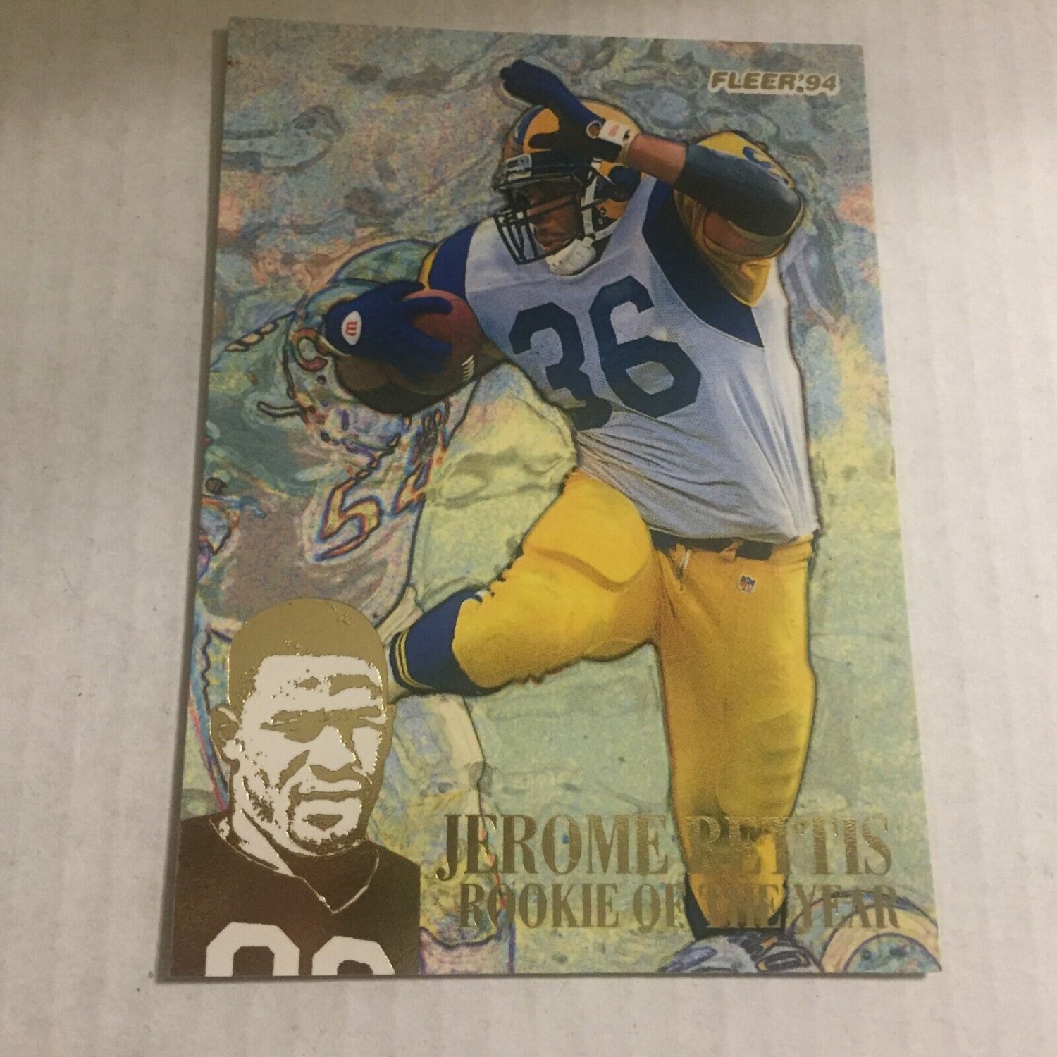 Los Angeles Rams Jerome Bettis Rookie Of The Year Card