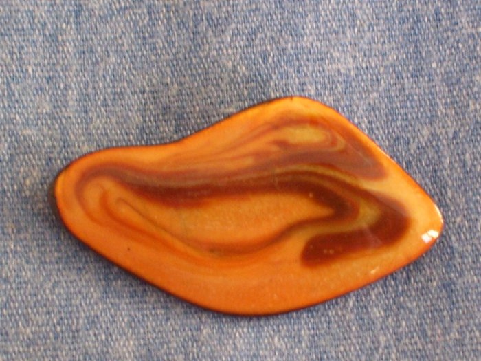 Vintage Enamel Copper Modernist Abstract Pin Brooch