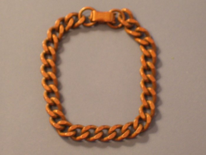 Vintage Solid Copper Curb Link Bracelet 15 grams