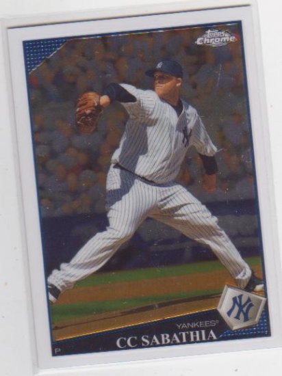 CC SABATHIA 2009 TOPPS CHROME #49 YANKEES