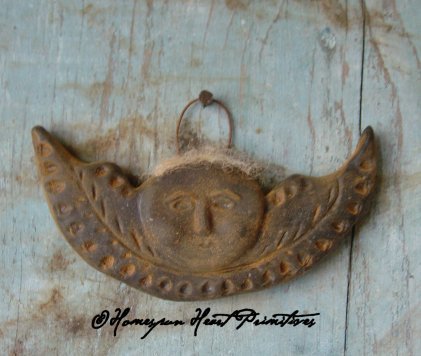 Primitive Beeswax Moon Angel