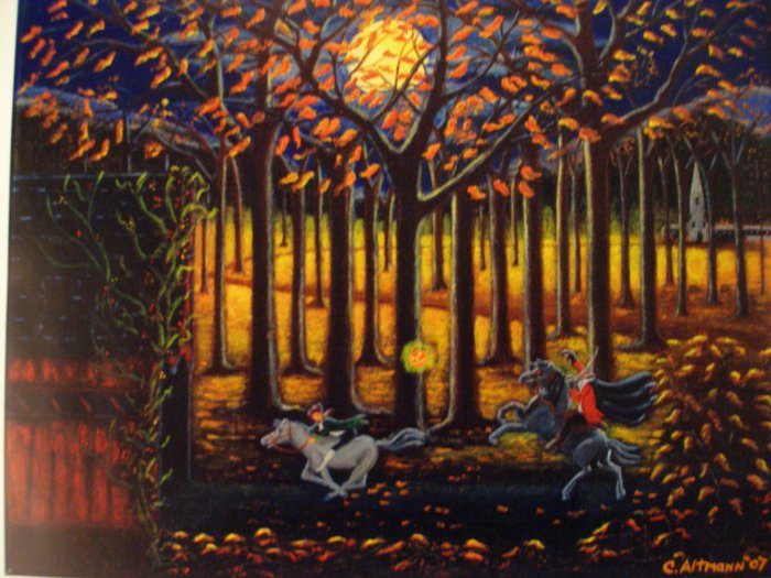 Halloween Art Print The Headless Horseman