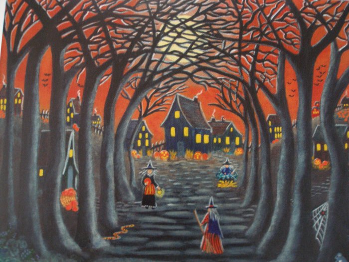 Art Print Halloween Home to Broomtree