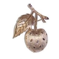 Trifari Vintage Satin Finish Strawberry Brooch