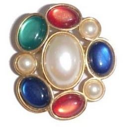 Vintage Avon R/W/B Brooch