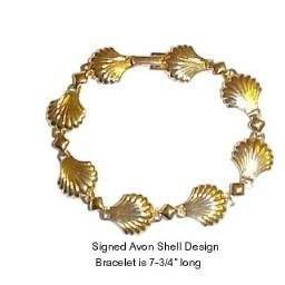 Signed Avon Shell Motif Bracelet