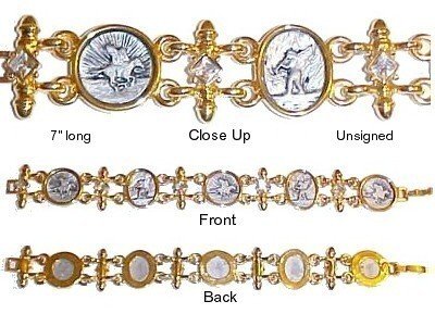 Unsigned, Bracelet with Metal Cameos