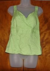 Womens GAP Lime Green Criss Cross Tank sz Med