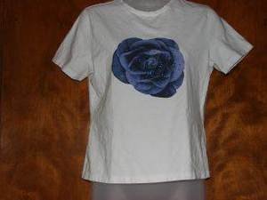 Womens Anne Klein Rose Flower Shirt sz M EUC Spring