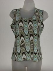 Womens New York & Company Multi Swirl Print Tank sz Small EUC