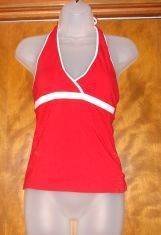 Womens MODA INTL Victorias Secret Red/White Halter sz S