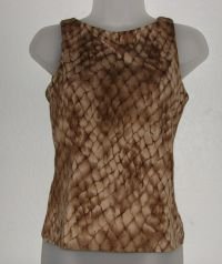 Womens NY&CO Snakeskin Print Tank Shirt sz Small Built in Bra