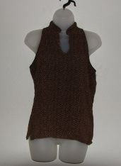 Women's Old Navy Brown ZigZag Tank Shirt sz M EUC