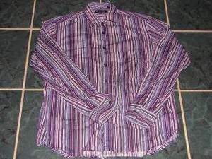 Womens KENNETH COLE Striped Button Shirt sz M Fall Work
