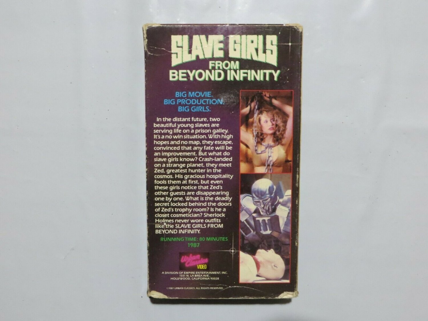 VHS SLAVE GIRLS FROM BEYOND INFINITY 1987 Elizabeth Kaitan Rare CULT X3