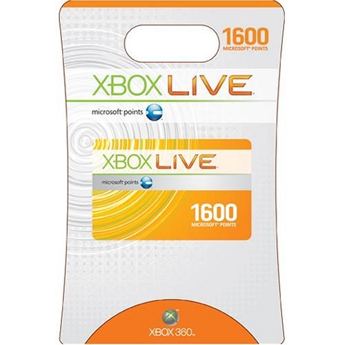 Xbox 360 Live 1600 Microsoft Points Zune Brand New FAST 15-30 Minute Delivery