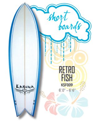 Surfboard - Kahuna Retro Fish **NEW** KSF009