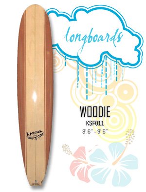 Surfboard - Kahuna Woodie **NEW** (Longboard) KSF011