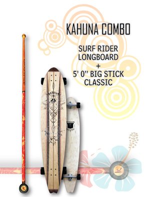 Kahuna Combo: Surf Rider Longboard + Big Stick Classic 5' 0"