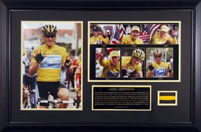 Lance Armstrong Custom Framed Collage