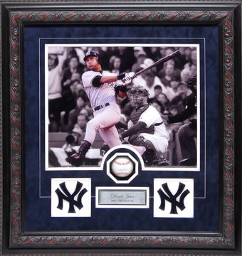 DEREK JETER AUTOGRAPHED BASEBALL - DELUXE SHADOWBOX