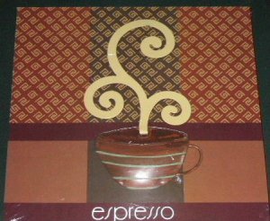 Espresso Wall Decor Wood and Metal Coffee Cup Plaque