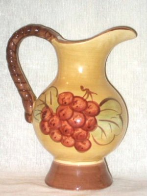 Grapes Decorative Pitcher Hand Painted