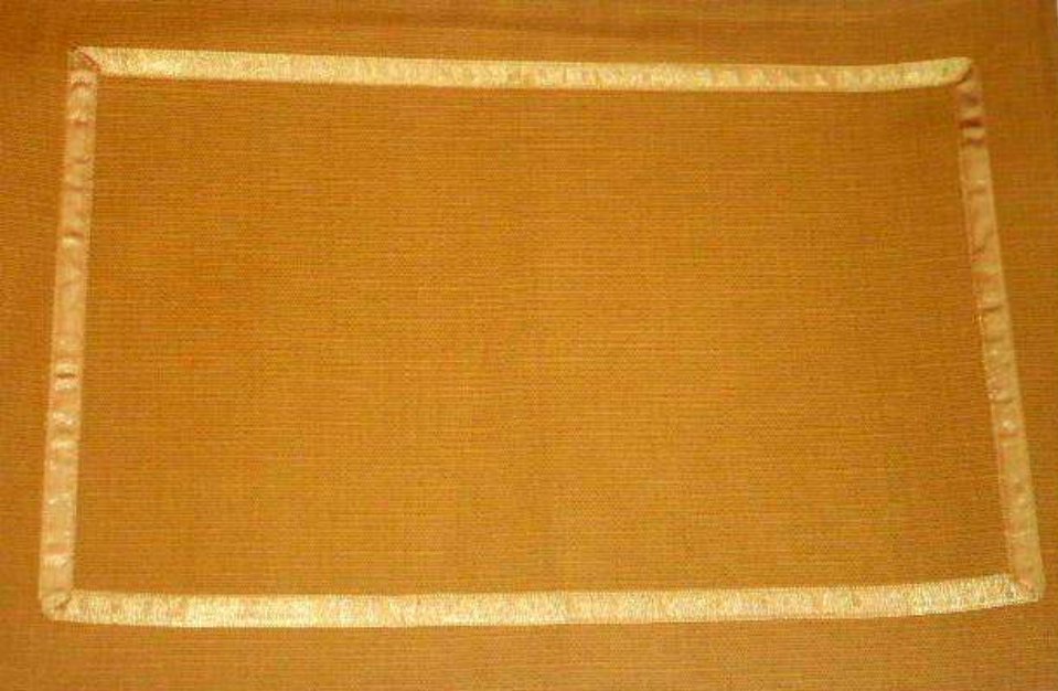 Gold Placemats With Ribbon Borders